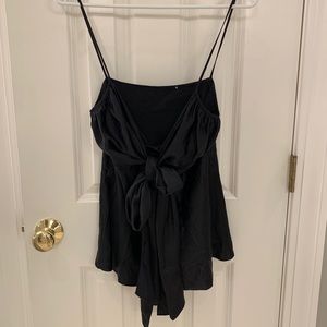 Diane Von Furstenberg black bow tank 6